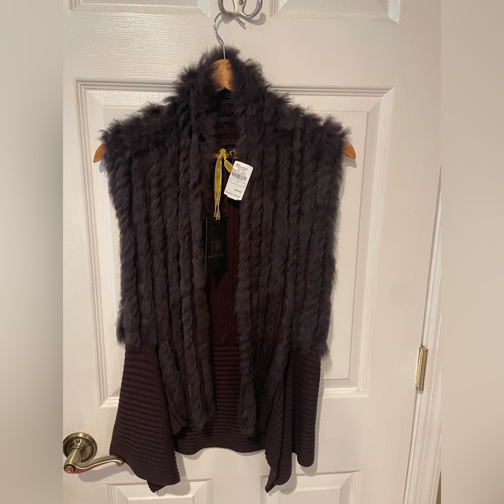Neiman Marcus fur sweater vest